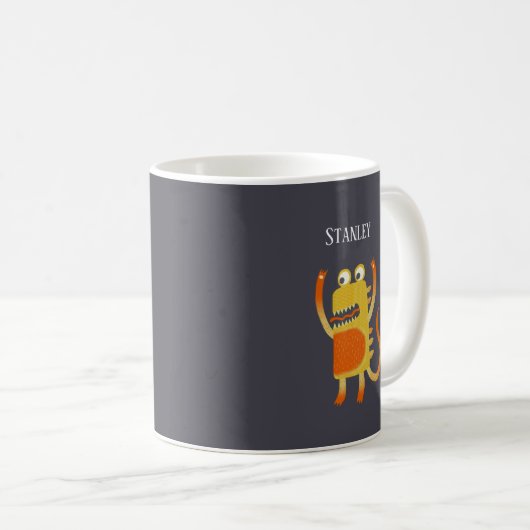 Fun Monsters Personalisiert Kaffeetasse (VorderseiteRechts)