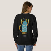 Fun Monsters Personalisiert Sweatshirt (Schwarz voll)