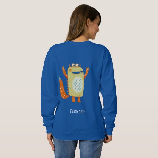 Fun Monsters Personalisiert Sweatshirt (Schwarz voll)