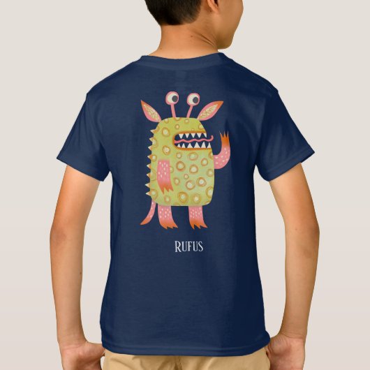 Fun Monsters Personalisiert T-Shirt (Rückseite)
