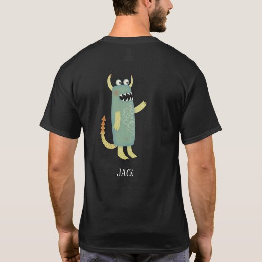 Fun Monsters Personalisiert T-Shirt (Rückseite)