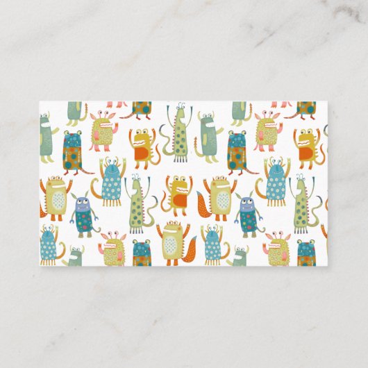 Fun Monsters Visitenkarte (Rückseite)