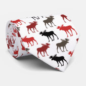 Fun Moose on the Loose Pattern Krawatte (Gerollt)