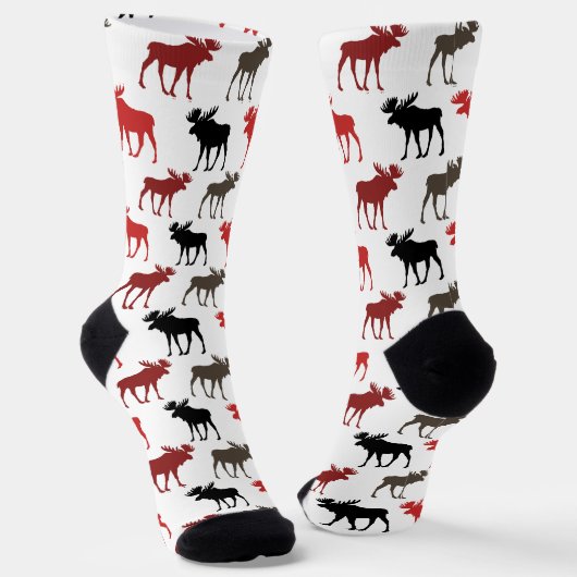 Fun Moose on the Loose Pattern Socken (Gewinkelt)