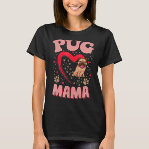 Fun Mops Mama Pet Bekleidung Hund Mops Mama vorhan T-Shirt