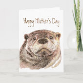 Fun Mother Day Custom Niedlich Otter Natur Wildlif Karte (Vorderseite)