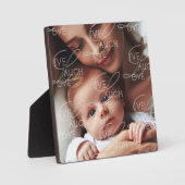 Fun Motivierend Live, Laugh & Liebe Pattern Foto Fotoplatte (Vorderseite)