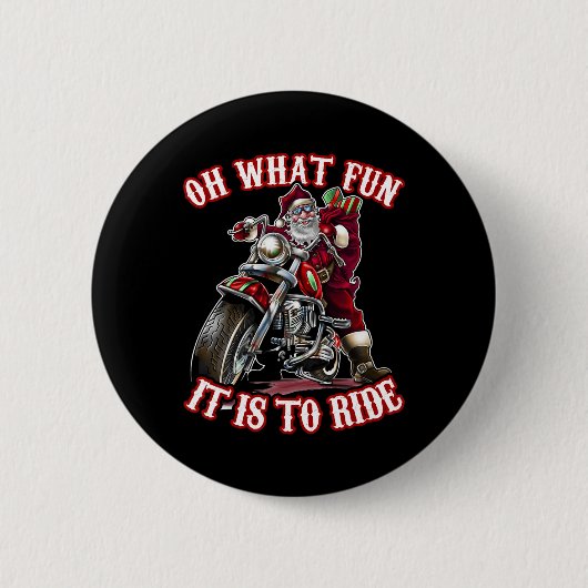 Fun Motorrad Biker Opa Weihnachten Button (Vorderseite)