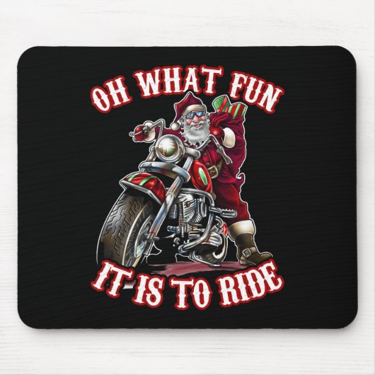 Fun Motorrad Biker Opa Weihnachten Mousepad (Vorne)