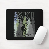 Fun Mountain Adventure Ski Squad Winter Sport Ski Mousepad (Mit Mouse)
