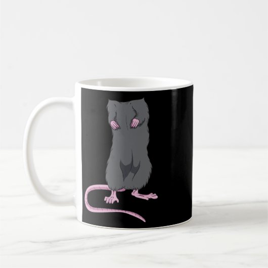 Fun Mouse Kopfloses Halloween Rat Körper Easy Kost Kaffeetasse (Links)