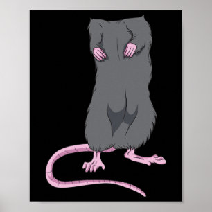 Fun Mouse Kopfloses Halloween Rat Körper Easy Kost Poster
