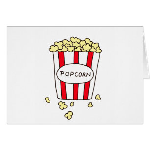 Fun Movie Theater Popcorn in Red White Ecket