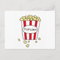 Fun Movie Theater Popcorn in Red White Ecket
