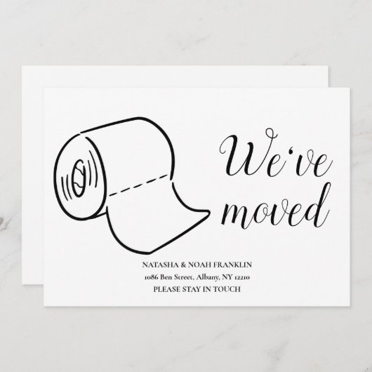 Fun Moving Zuhause Ankündigung (Vorne/Hinten)