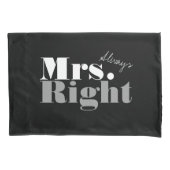 Fun Mr. und mrs immer richtig Pillowcase für Paare Kissenbezug (Vorderseite)