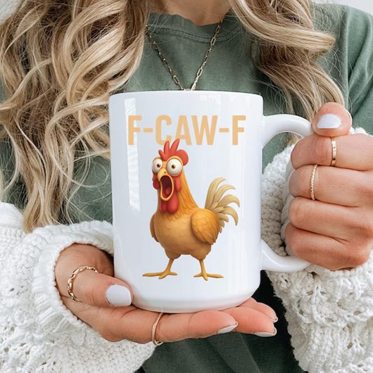Fun Mug Funny F-Caw-ny Chicken Coffee Mugs         Kaffeetasse