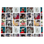 Fun Multi Foto Instagram Muster Große Geschenktüte (Vorderseite)