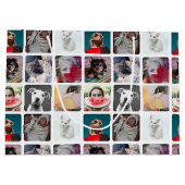 Fun Multi Foto Instagram Muster Große Geschenktüte (Rückseite)