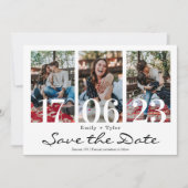 Fun Multi Foto Moderne Save the Date Einladung (Vorderseite)