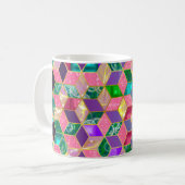 Fun Multi-Mixed Diamond-Shaped Hexagon 2 Kaffeetasse (Vorderseite Links)
