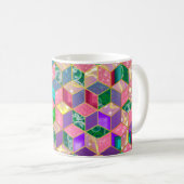 Fun Multi-Mixed Diamond-Shaped Hexagon 2 Kaffeetasse (VorderseiteRechts)
