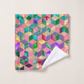 Fun Multi-Mixed Diamond-Shaped Hexagon Badhandtuch Set (Waschlappen)