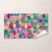 Fun Multi-Mixed Diamond-Shaped Hexagon Badhandtuch Set (Handtuch)