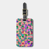 Fun Multi-Mixed Diamond-Shaped Hexagon Gepäckanhänger (Vorderseite vertikal)