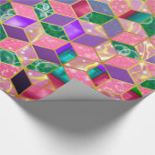 Fun Multi-Mixed Diamond-Shaped Hexagon Geschenkpapier (Ecke)