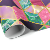 Fun Multi-Mixed Diamond-Shaped Hexagon Geschenkpapier (Rolleneckpunkt)