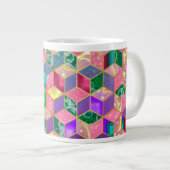 Fun Multi-Mixed Diamond-Shaped Hexagon Jumbo-Tasse (Vorderseite Rechts)