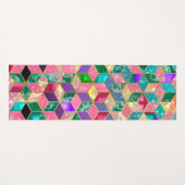 Fun Multi-Mixed Diamond-Shaped Hexagon Yogamatte (Vorderseite (Horizontal))
