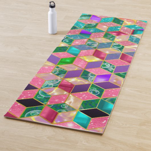 Fun Multi-Mixed Diamond-Shaped Hexagon Yogamatte (Beispiel)