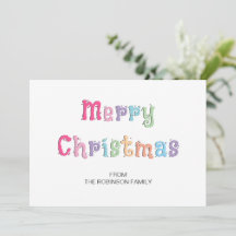 Fun Multicolor Frohe Weihnachtskarte
