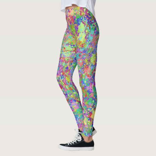 Fun Multicolor Paint Spritzers Leggings (Links)