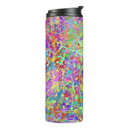 Fun Multicolor Paint Spritzers Thermosbecher (Nach links gedreht)