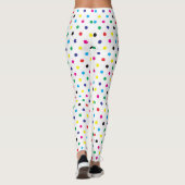 Fun Multicolor Polka Dot Pattern Leggings (Rückseite)