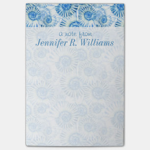 Fun-Muschel-Muster  Name hinzufügen Post-it Klebezettel