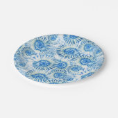 Fun Muschel Muster Pappteller (Schrägansicht)