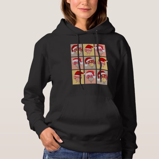 Fun Mushroomcore Weihnachts Pilze Weihnachten Hoodie (Vorderseite)