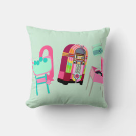 Fun Music Fifties Jukebox Niedlich Retro Art Kissen