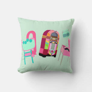 Fun Music Fifties Jukebox Niedlich Retro Art Kissen