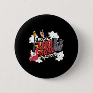 Fun Music Guitar I rockte 100 Tage der Schule Button