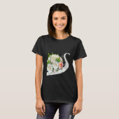 FUN MUSIC ROSE PIANO MUSIC NOTES & FLOWERS CLUSTER T-Shirt (Vorne ganz)