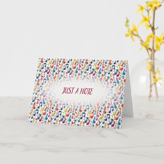 Fun Musical Notes and Symbols Karte (Gelbe Blume)