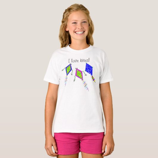 Fun Musical Notes Crescent Moons Kite T-Shirt (Vorne ganz)