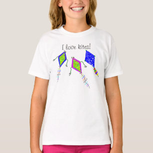 Fun Musical Notes Crescent Moons Kite T-Shirt