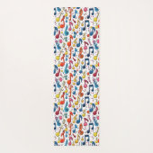 Fun Musical Notes Kawaii Art Design Yogamatte (Rückseite)