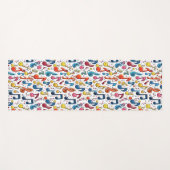 Fun Musical Notes Kawaii Art Design Yogamatte (Vorderseite (Horizontal))